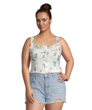 Haut en lin sans manches pour femmes, Lottie