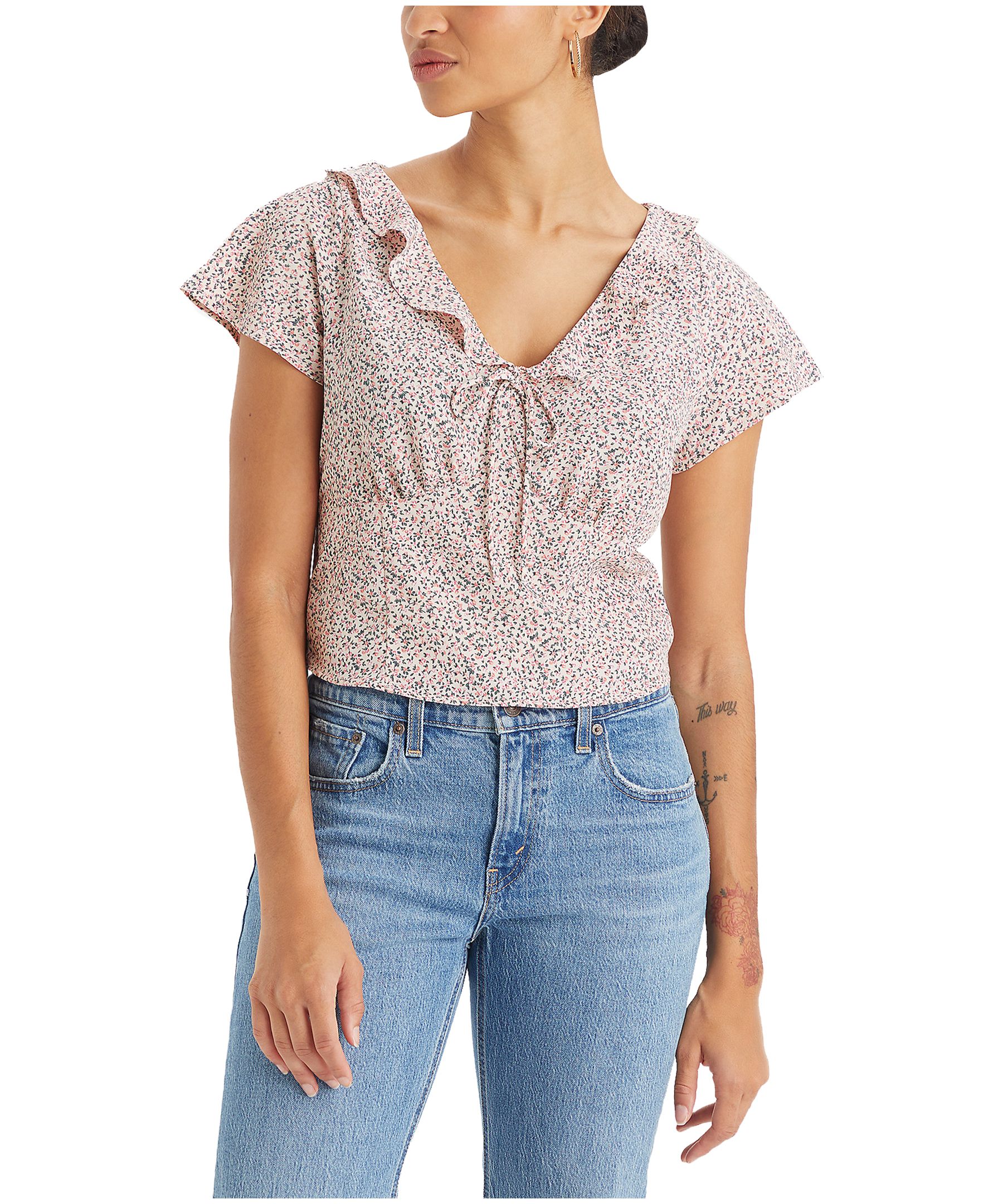 Levi's Women's Mylene Slim Fit Short Sleeve Blouse