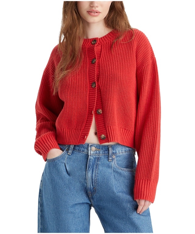 Levi's Women's Cat Supersoft Cozy Button Up Cardigan