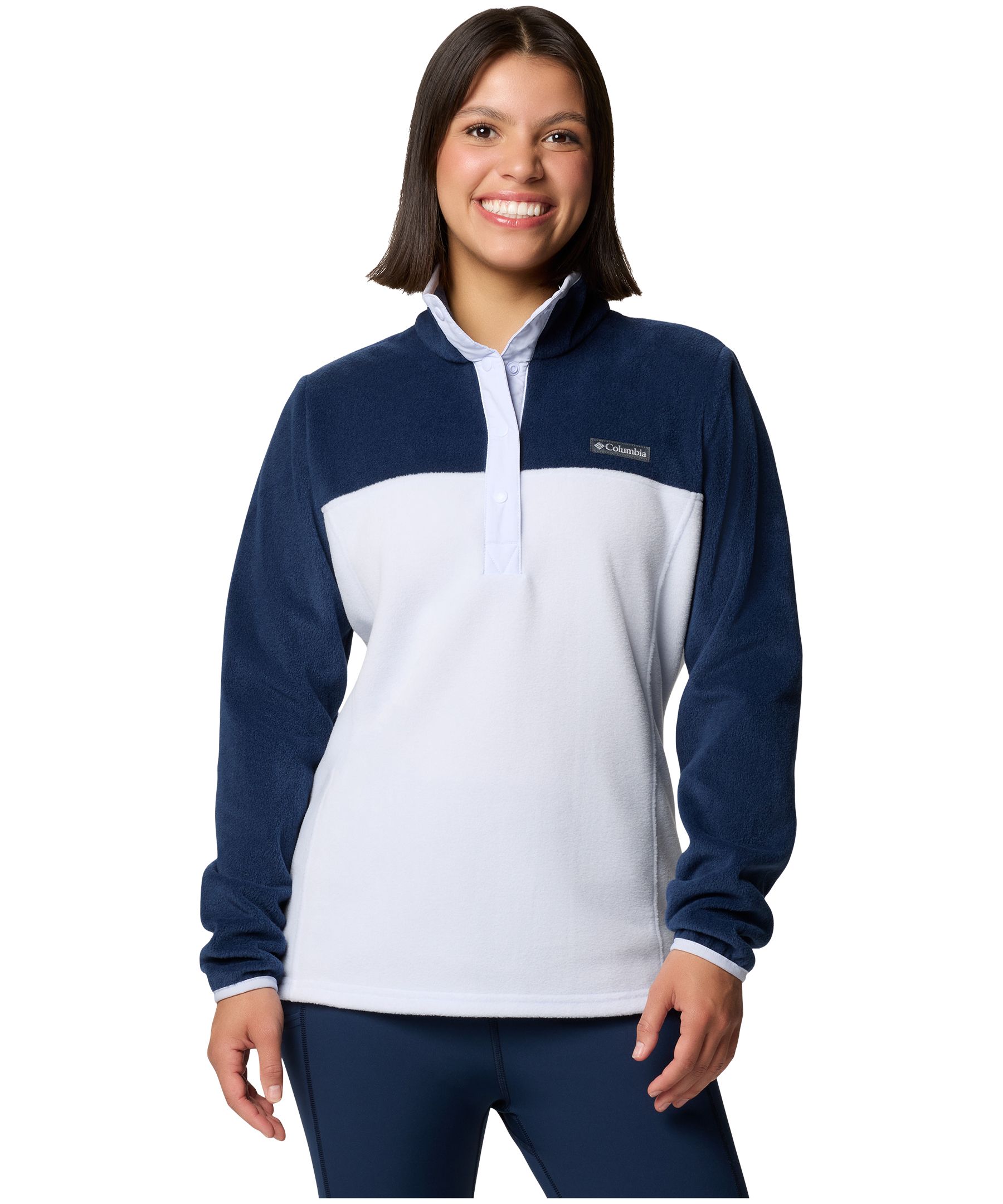 Chandail en molleton à demi-fermeture à boutons-pression pour