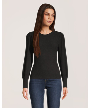 Chandail en tricot côtelé à col ras du cou et à manches longues pour femmes, Denver Hayes