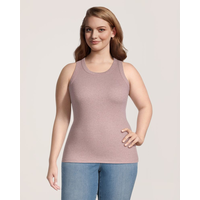 Débardeur semi-ajusté en tricot côtelé et à col montant pour femmes, Denver Hayes