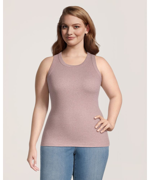Denver Hayes Women's Semi-Fitted High Neck Rib Tank
