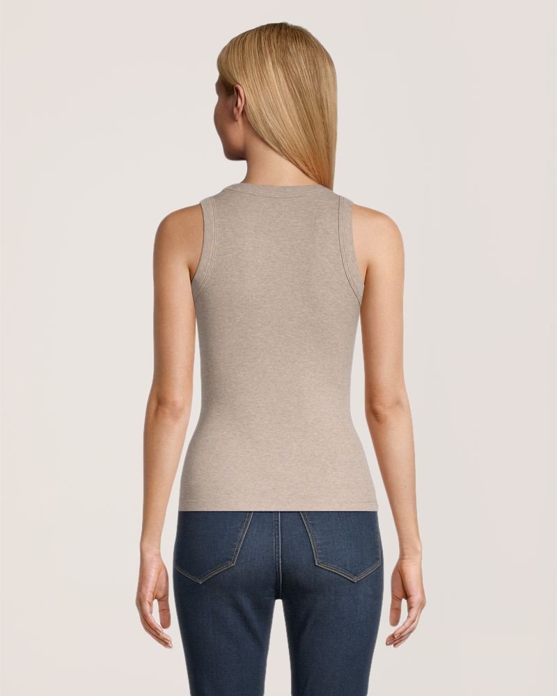 Denver Hayes Women's Semi-Fitted High Neck Rib Tank
