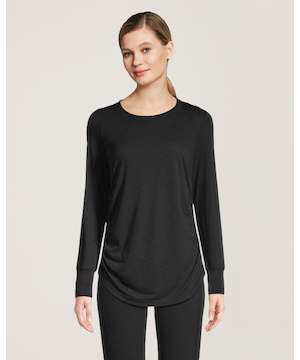 T-shirt froncé à manches longues pour femmes, Shambhala