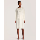 Chemise de nuit à capuche en velours moelleux pour femmes, Denver Hayes Front_Flat