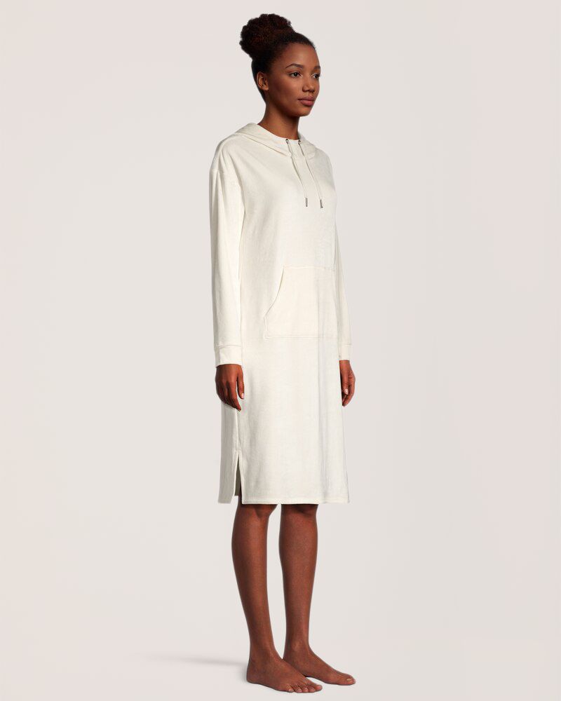 Denver Hayes Women's Velour Plush Hooded Night Shirt