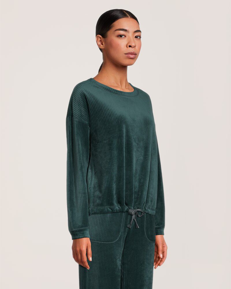 Denver Hayes Women's Velour Plush Rib Top