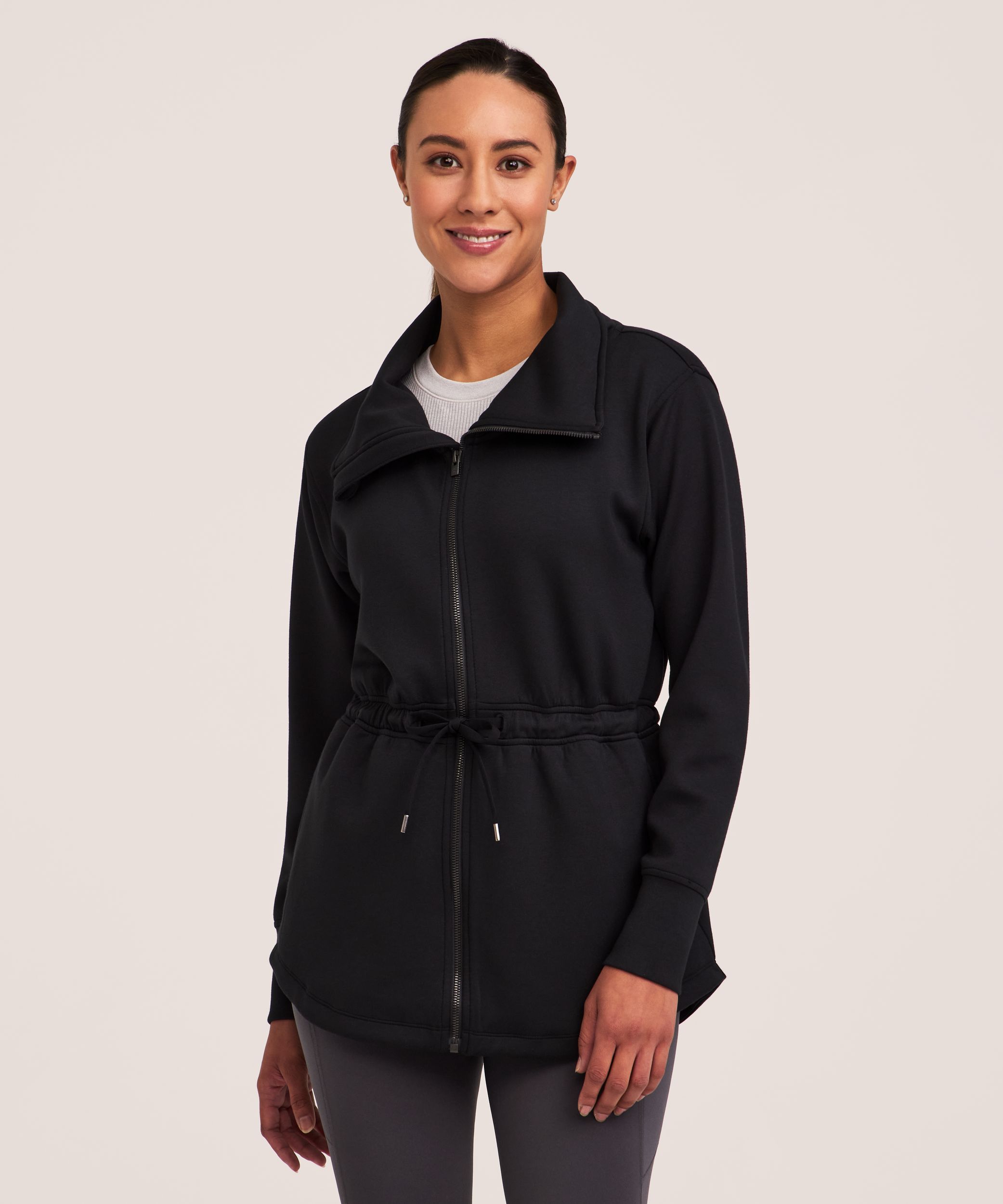 Tunique Shambhala à taille cintrée et à glissière pleine longueur pour femmes