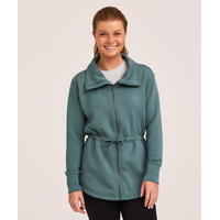 Shambhala Women's Clinched Waist Full Zip Tunic