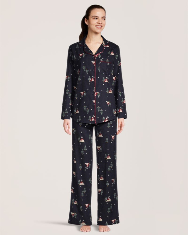Ensemble de pyjama 2&nbsp;pièces en flanelle pour femmes, WindRiver