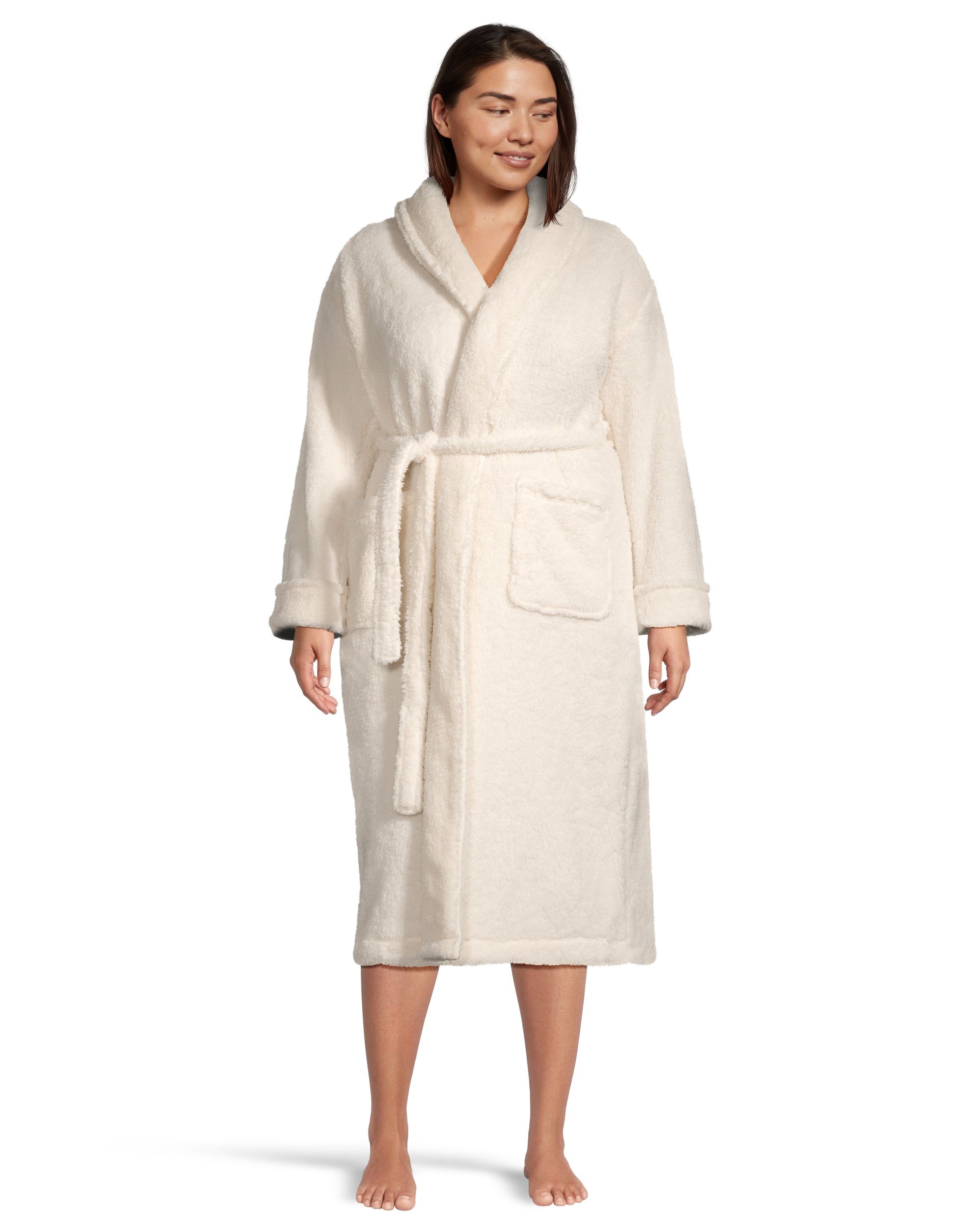 Robe de chambre longue en peluche pour femmes, Denver Hayes | L�????quipeur