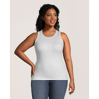 Débardeur semi-ajusté en tricot côtelé et à col montant pour femmes, Denver Hayes