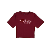 Silver Women's Crew Neck Boxy T Shirt Front_Flat