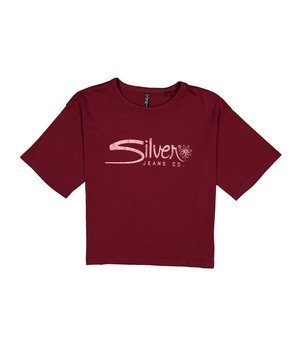 Silver Women's Crew Neck Boxy T Shirt