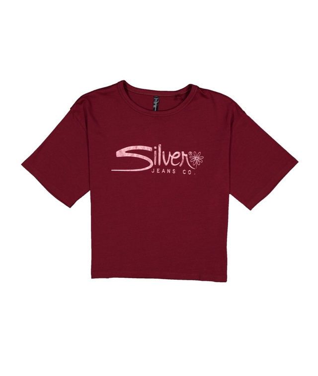 Silver Women's Crew Neck Boxy T Shirt