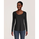 T-shirt à encolure échancrée pour femmes, Denver Hayes Front_Flat