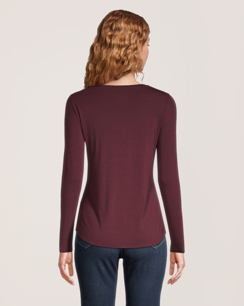 T-shirt à encolure échancrée pour femmes, Denver Hayes