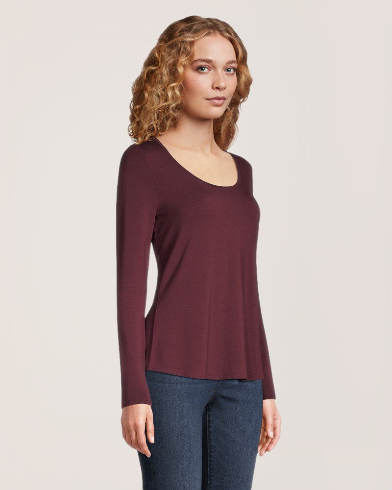 T-shirt à encolure échancrée pour femmes, Denver Hayes