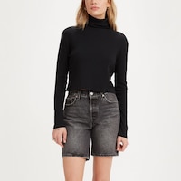 Col roulé en tricot côtelé pour femmes, Moon, Levi's Front_Flat