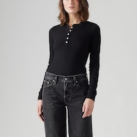 Levi's Women's Jakob Henley Shirt Front_Angled_Left