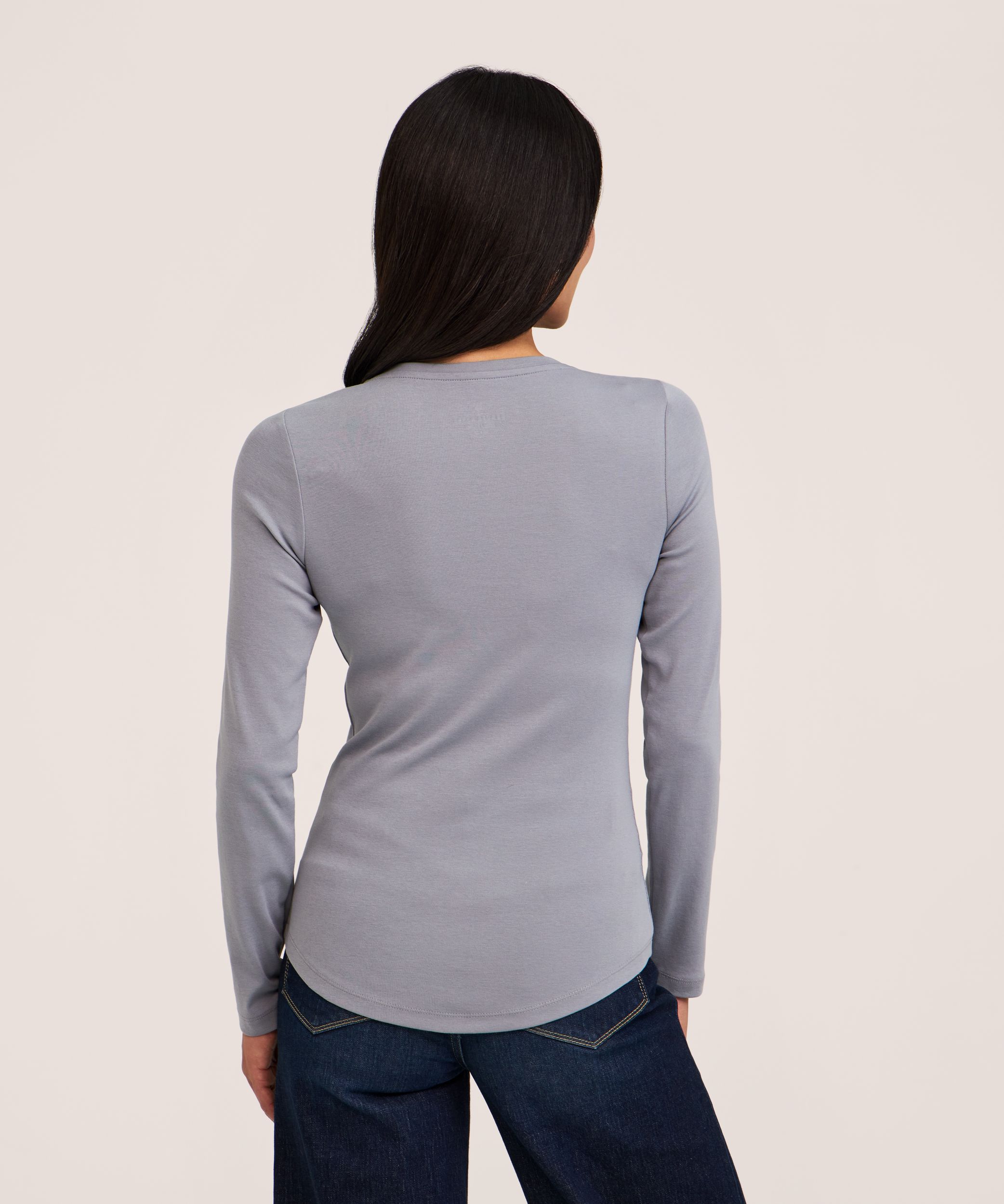 Denver Hayes Women's Long Sleeve Slim Fit Crew Neck T Shirt