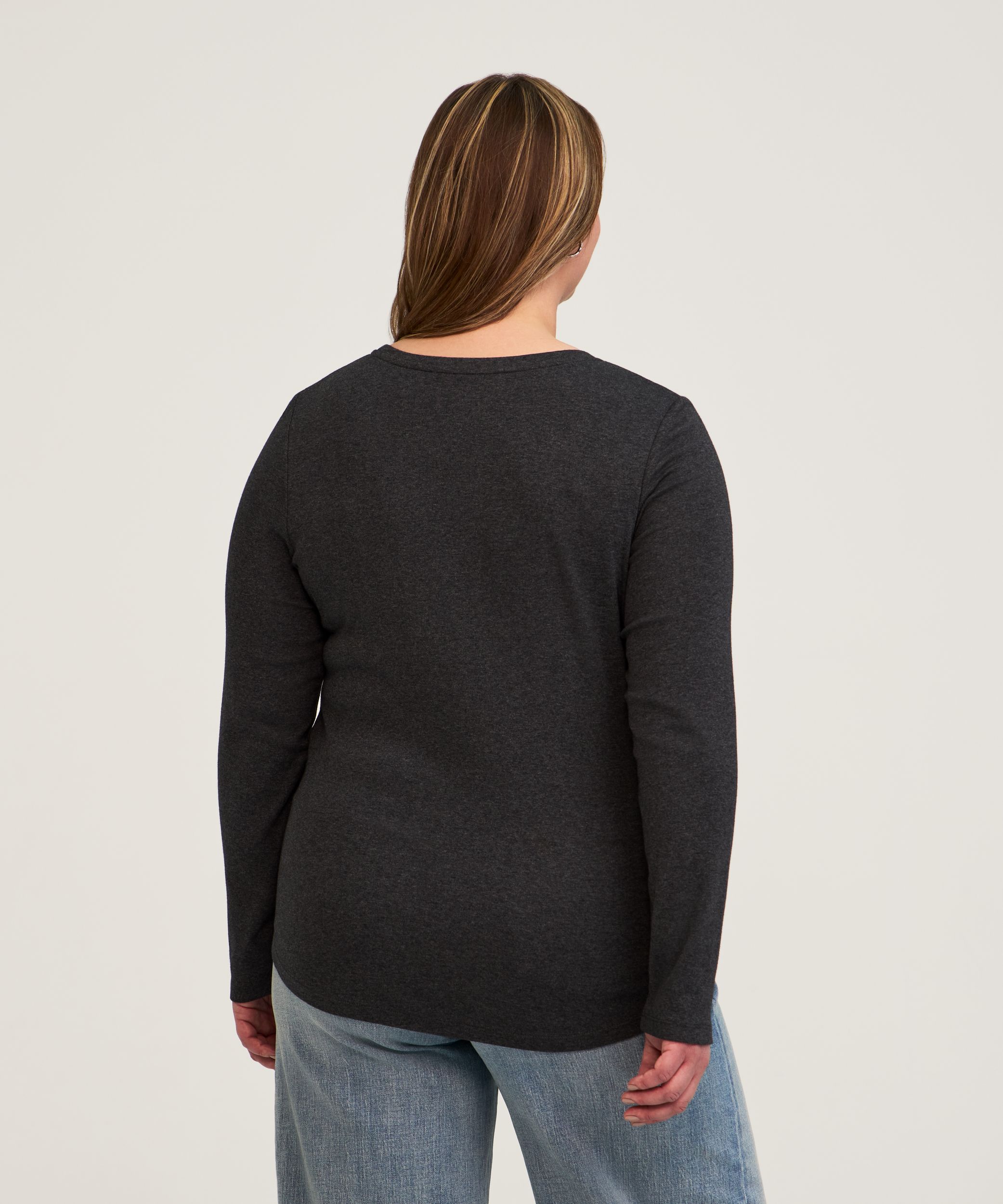 Denver Hayes Women's Long Sleeve Slim Fit Crew Neck T-Shirt