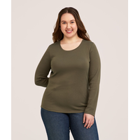 Denver Hayes Women's Long Sleeve Slim Fit Crew Neck T Shirt