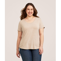 Denver Hayes Women's Relaxed Fit Scoop Neck T Shirt