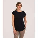 T-shirt de tous les jours à manches courtes pour femmes, Shambhala Front_Flat