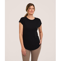 T-shirt de tous les jours à manches courtes pour femmes, Shambhala Front_Flat