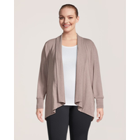 Shambhala Women's Semi-Fitted French Terry Open Cardigan