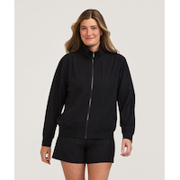 Shambhala Women's Lined Bomber Jacket Front_Flat