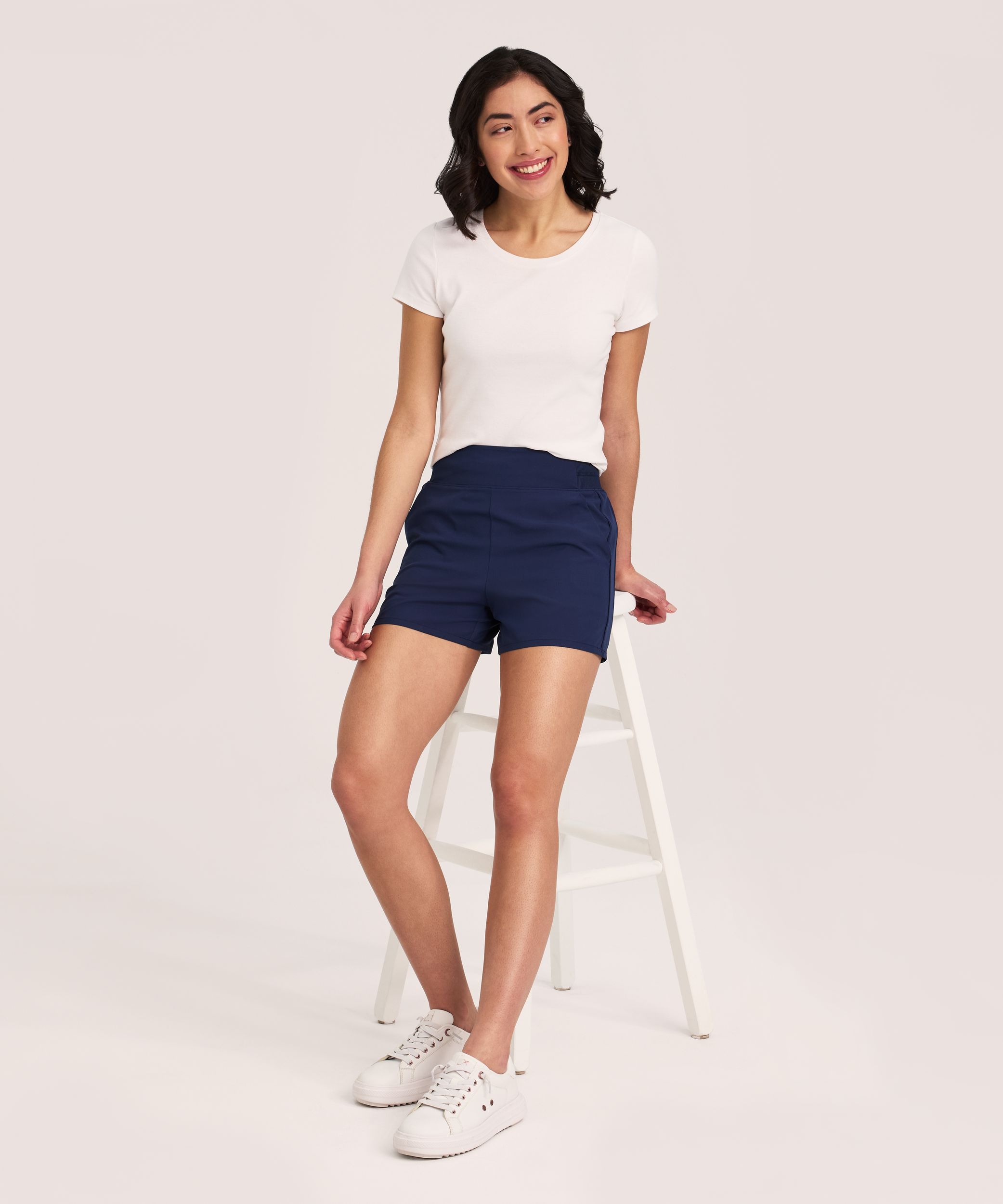 Short tissé extensible à taille mi-basse pour femmes, Shambhala