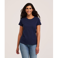 Denver Hayes Women's Short Sleeve Semi Fitted Round Neck Supima Cotton T-Shirt