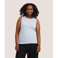 Denver Hayes Women's Semi-Fitted High Neck Rib Tank