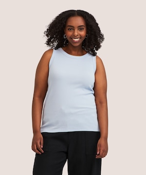 Denver Hayes Women's Semi-Fitted High Neck Rib Tank