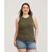 Denver Hayes Women's Semi-Fitted High Neck Rib Tank