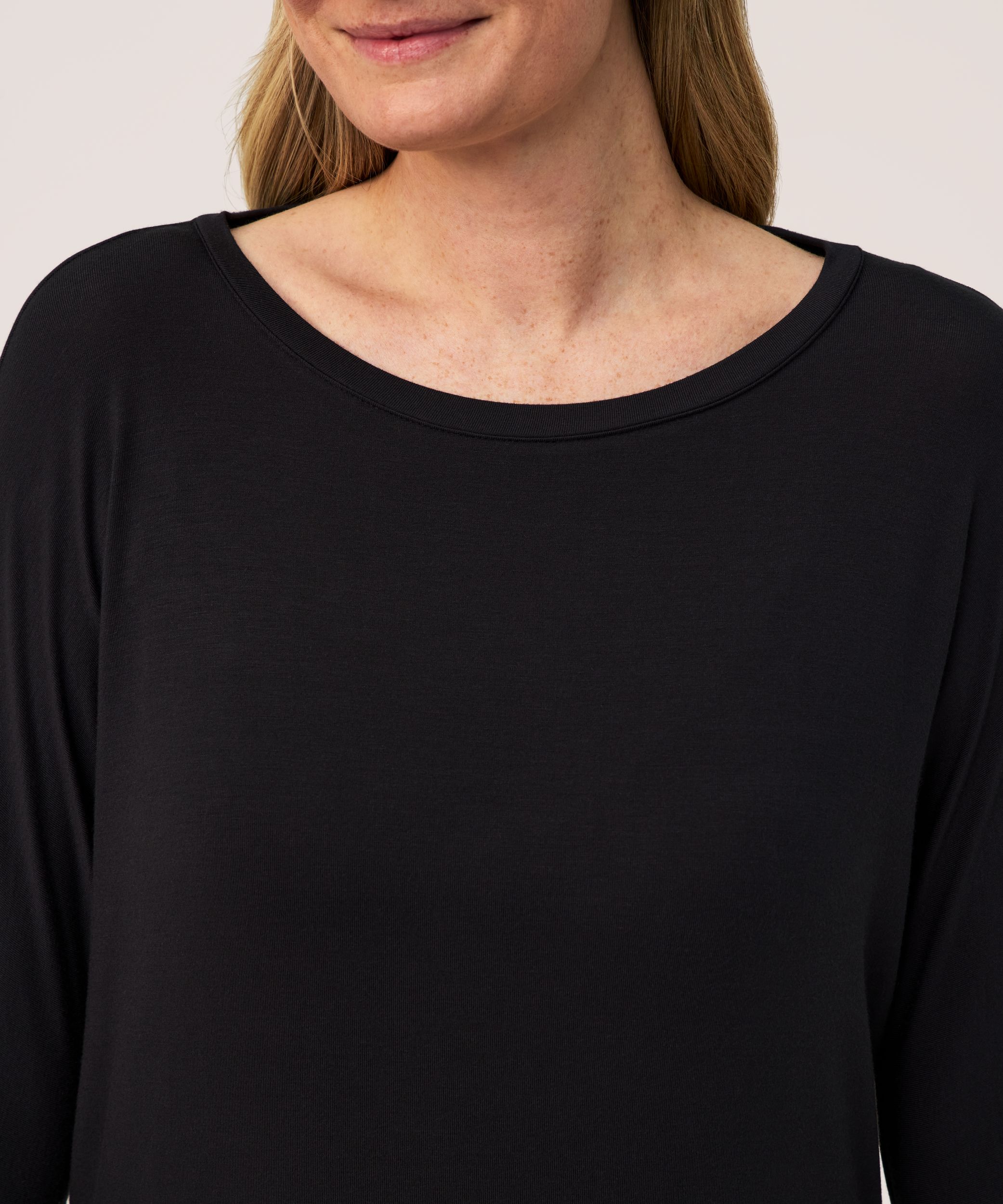 Haut décontracté à manches chauve-souris 3/4 pour femmes, Denver Hayes