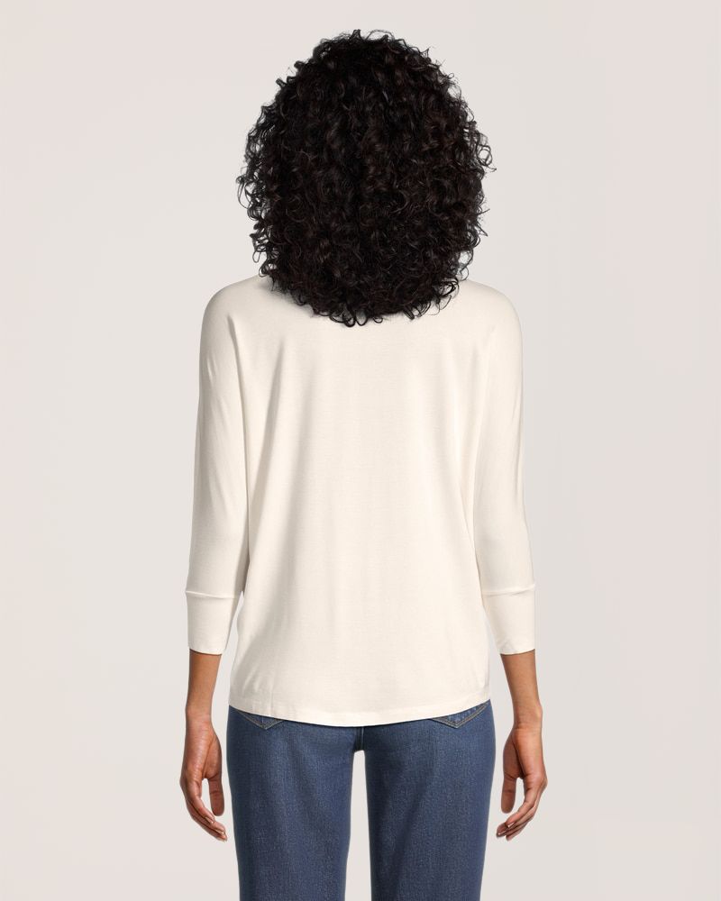 Denver Hayes Women's Relaxed 3/4 Sleeve Batwing Top