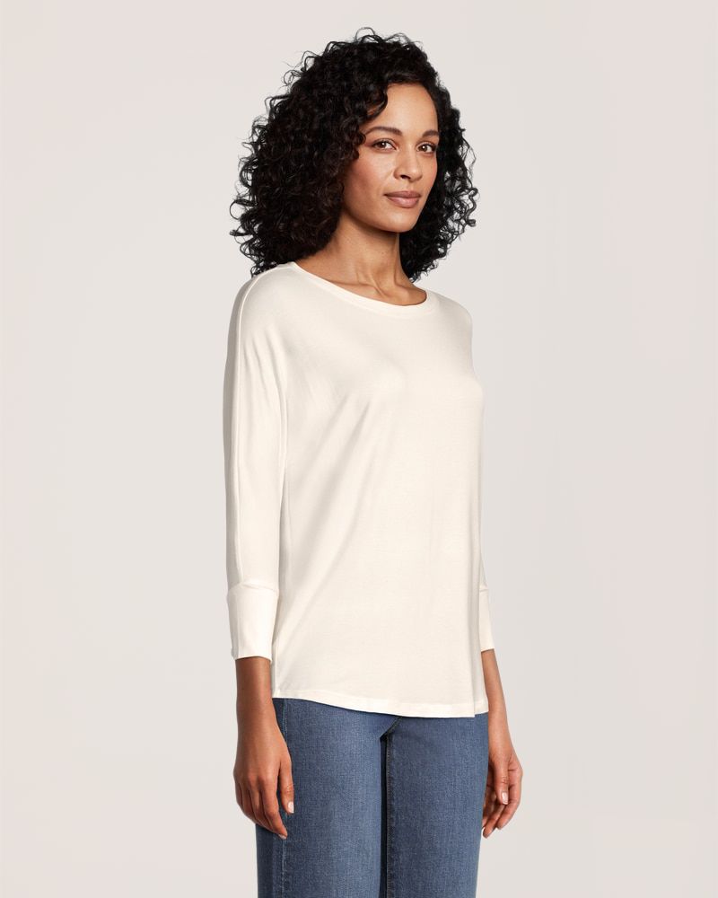 Denver Hayes Women's Relaxed 3/4 Sleeve Batwing Top