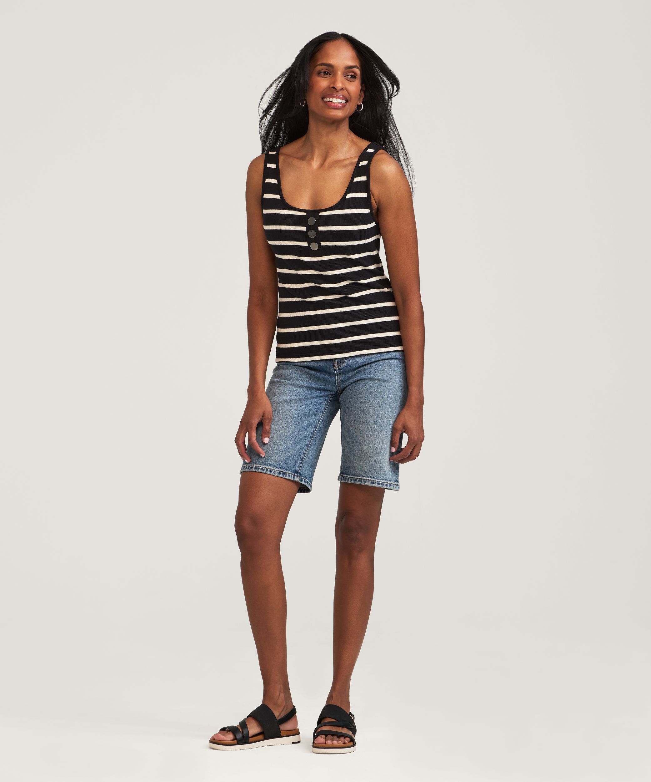 Débardeur ajusté à bretelles larges pour femmes, Denver Hayes