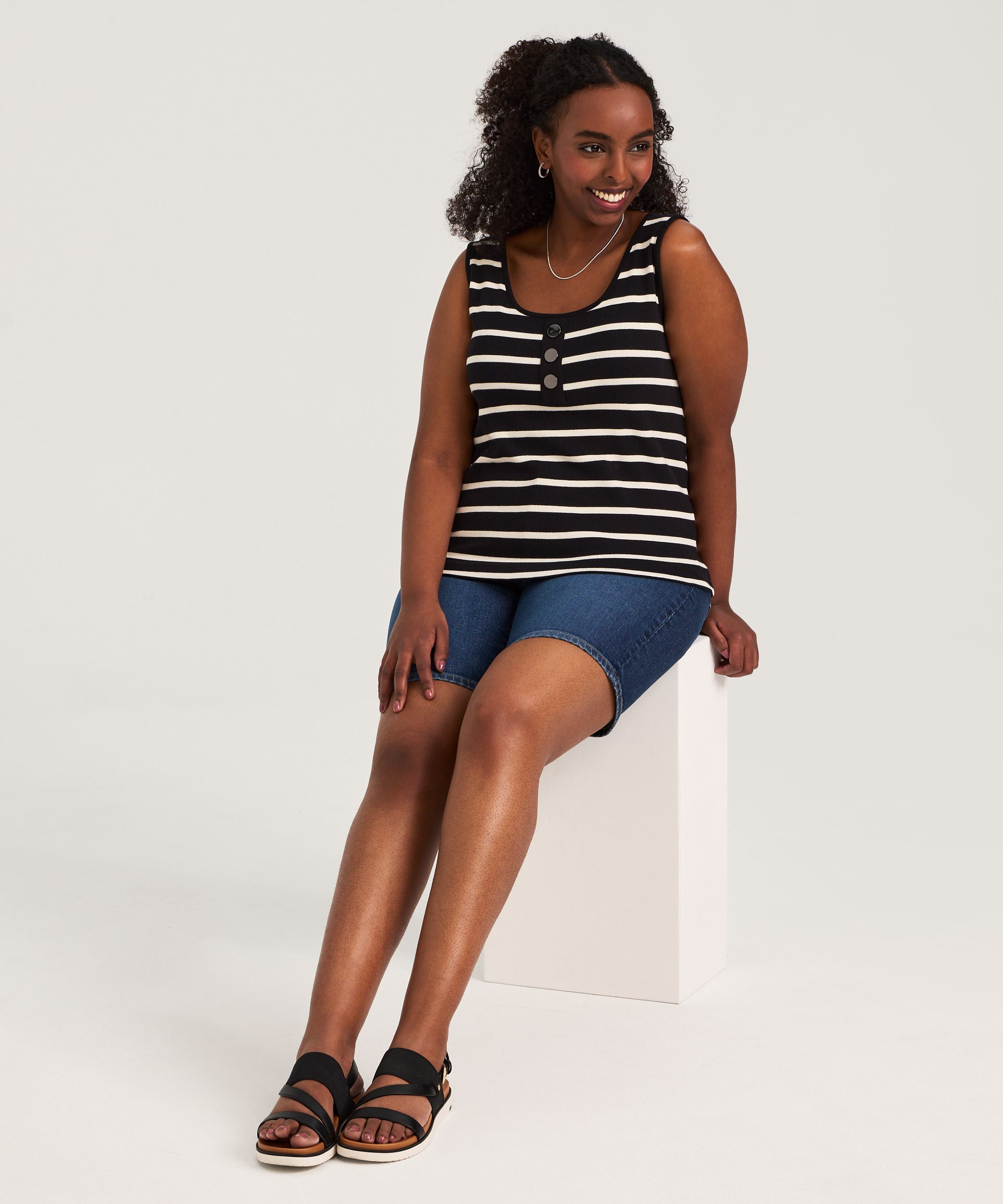 Débardeur ajusté à bretelles larges pour femmes, Denver Hayes