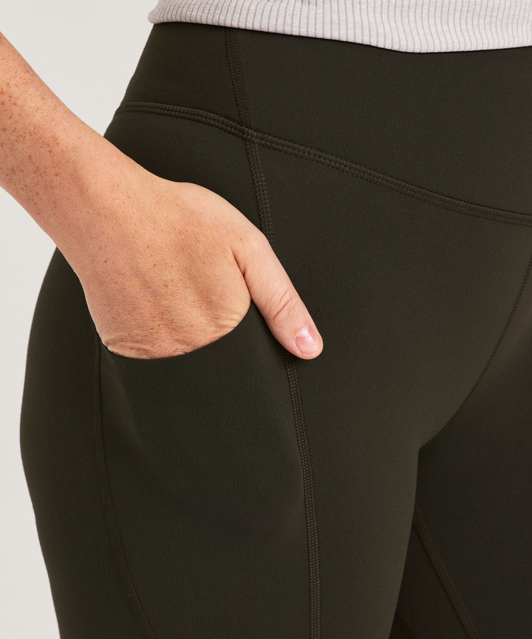 Legging court à taille haute avec poches pour femmes, Live-in Confort, Shambhala