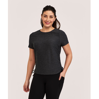 T-shirt à manches courtes à fronces latérales pour femmes, Shambhala Front_Angled_Left