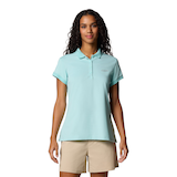 Polo piqué à manches courtes pour femmes, Lakeside Trail, Columbia Front_Flat