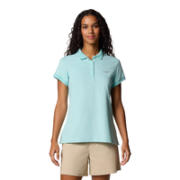 Polo piqué à manches courtes pour femmes, Lakeside Trail, Columbia Front_Flat