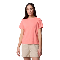 T-shirt à manches courtes avec Omni-Shade pour femmes, Sun Trek, Columbia Front_Angled_Left