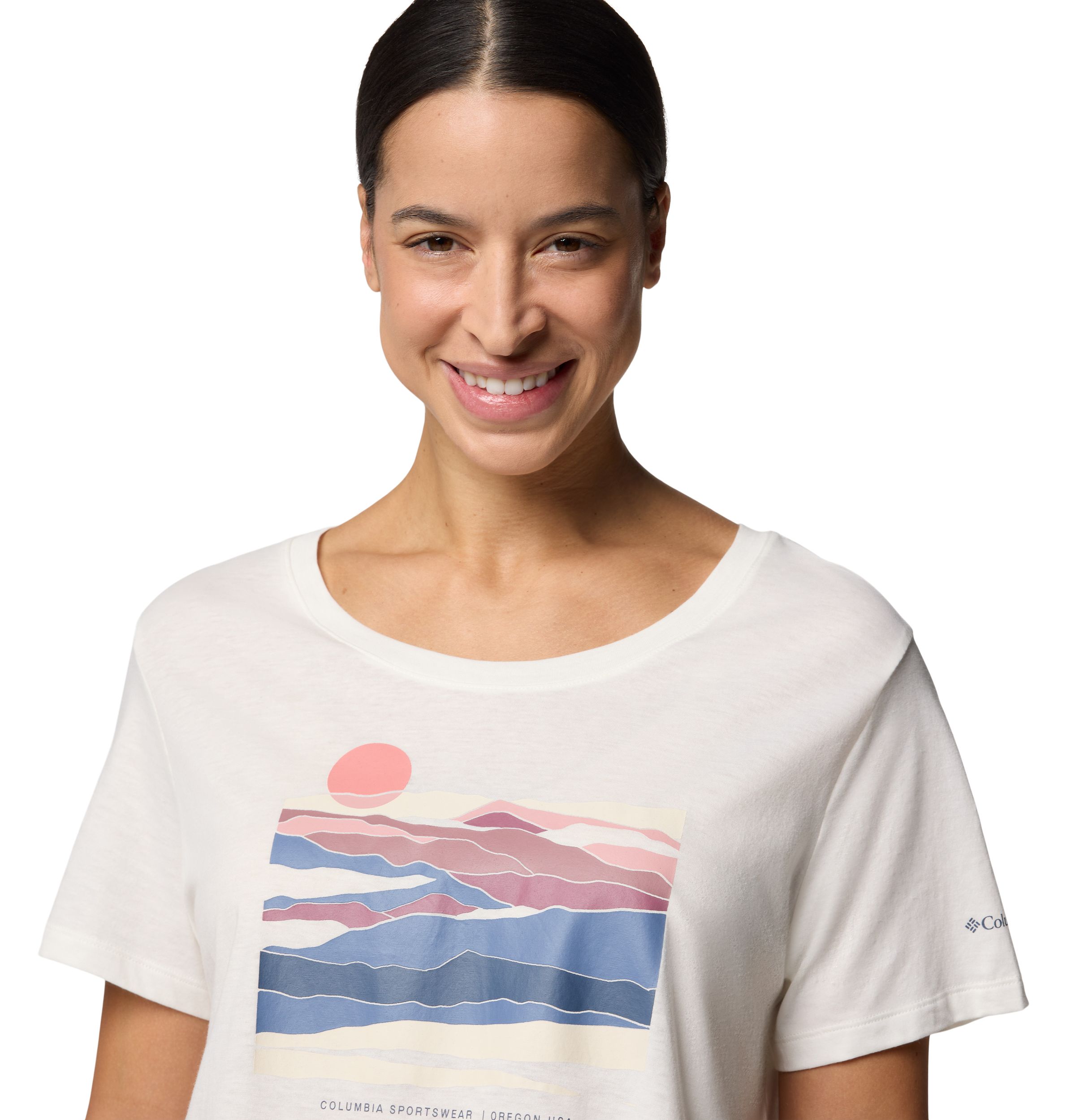 T-shirt à encolure échancrée avec graphique pour femmes, Ruby Springs, Columbia