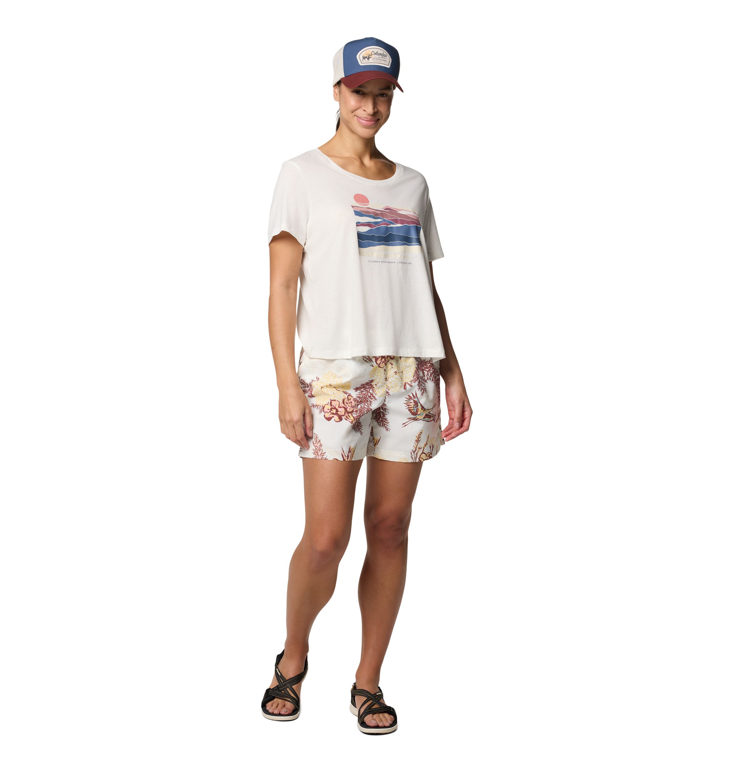 T-shirt à encolure échancrée avec graphique pour femmes, Ruby Springs, Columbia